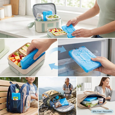 2 Ice Packs For Lunch Bag